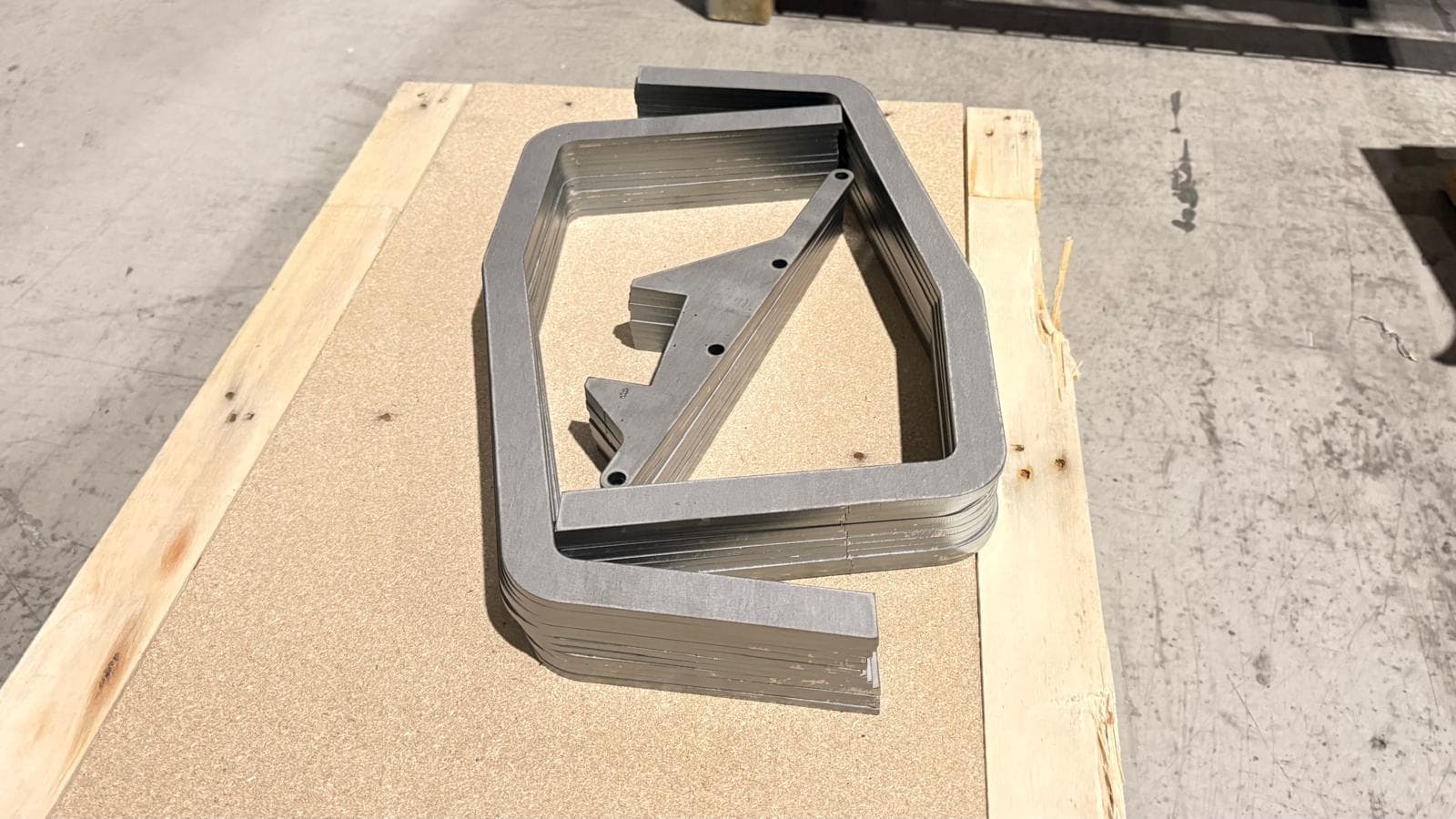 Powder-coated formed steel frames and brackets fabricated in Moorabbin Melbourne